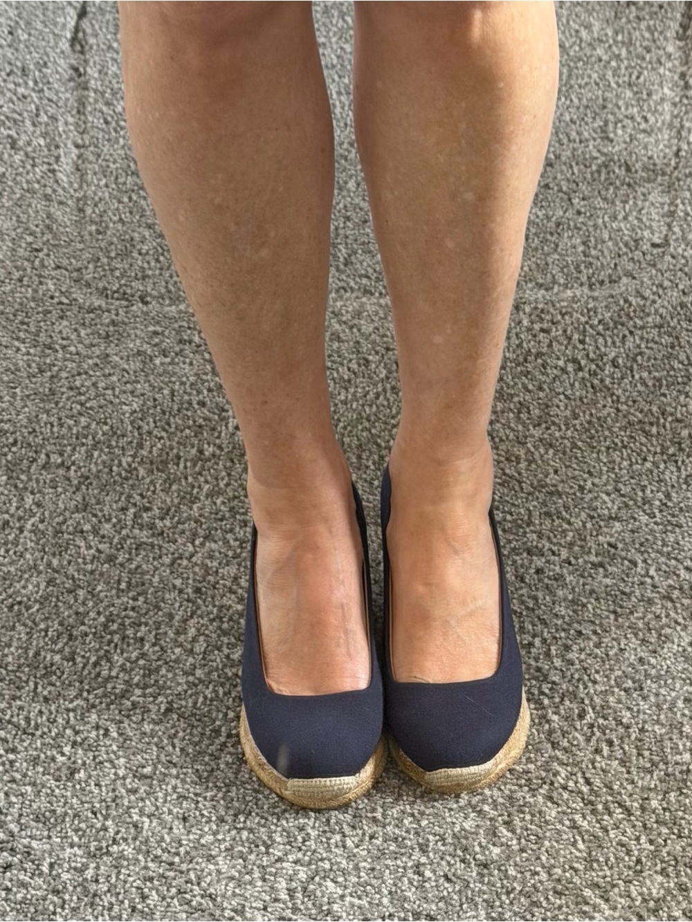 J. Crew Espadrille Wedge Flats - Navy